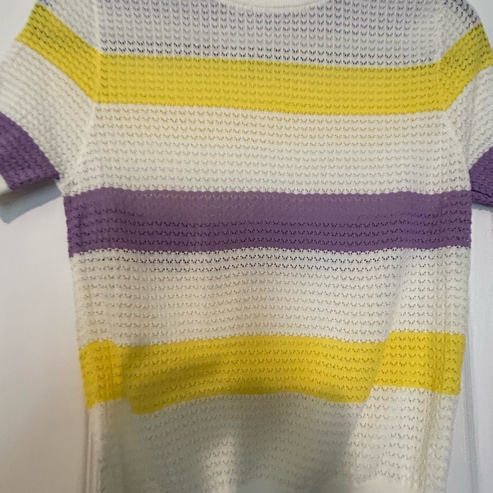 CHANEL Yellow and Purple Crew Neck Sweater - Picture 6 of 16